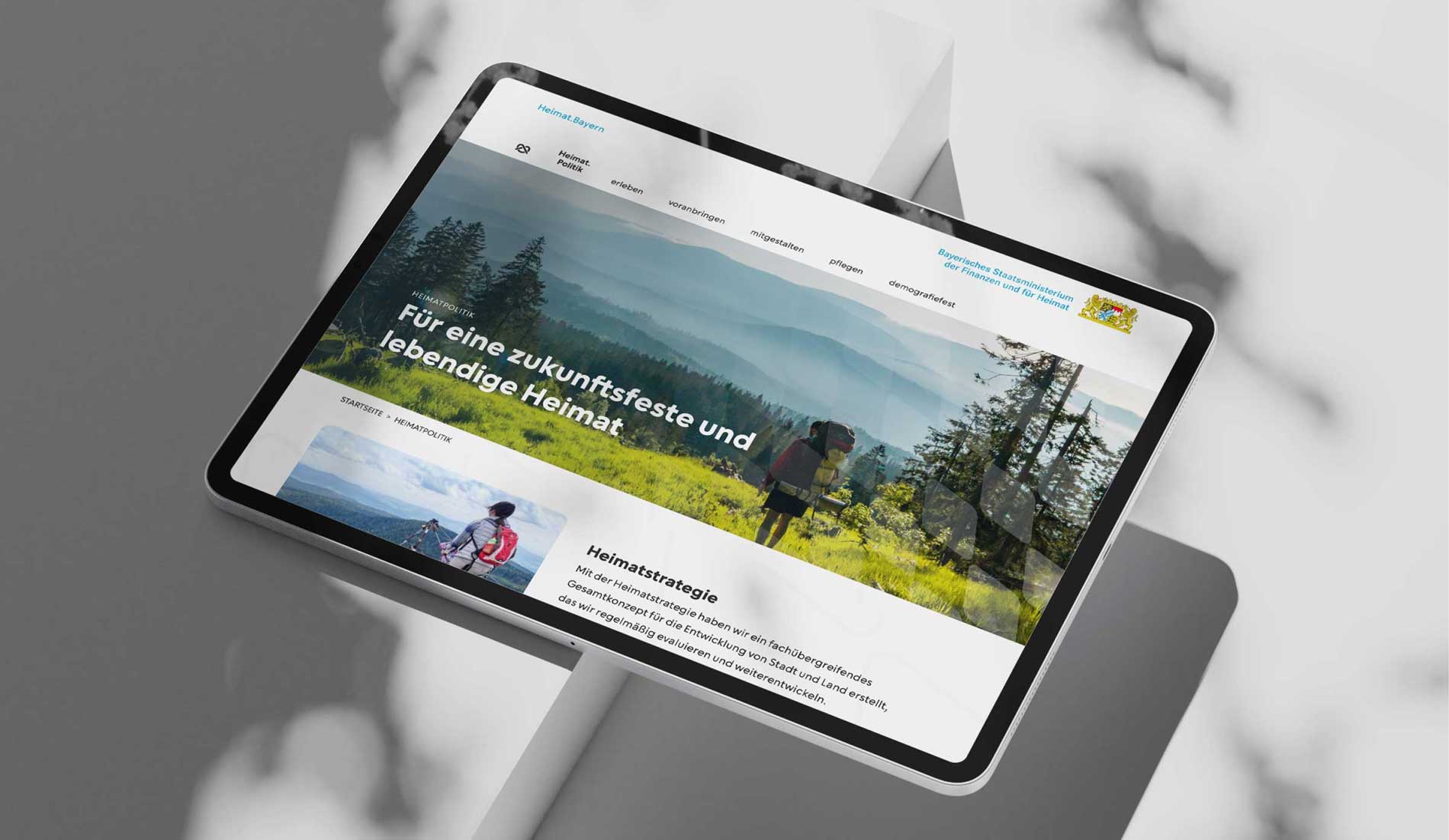 Webpräsenz heimat.bayern